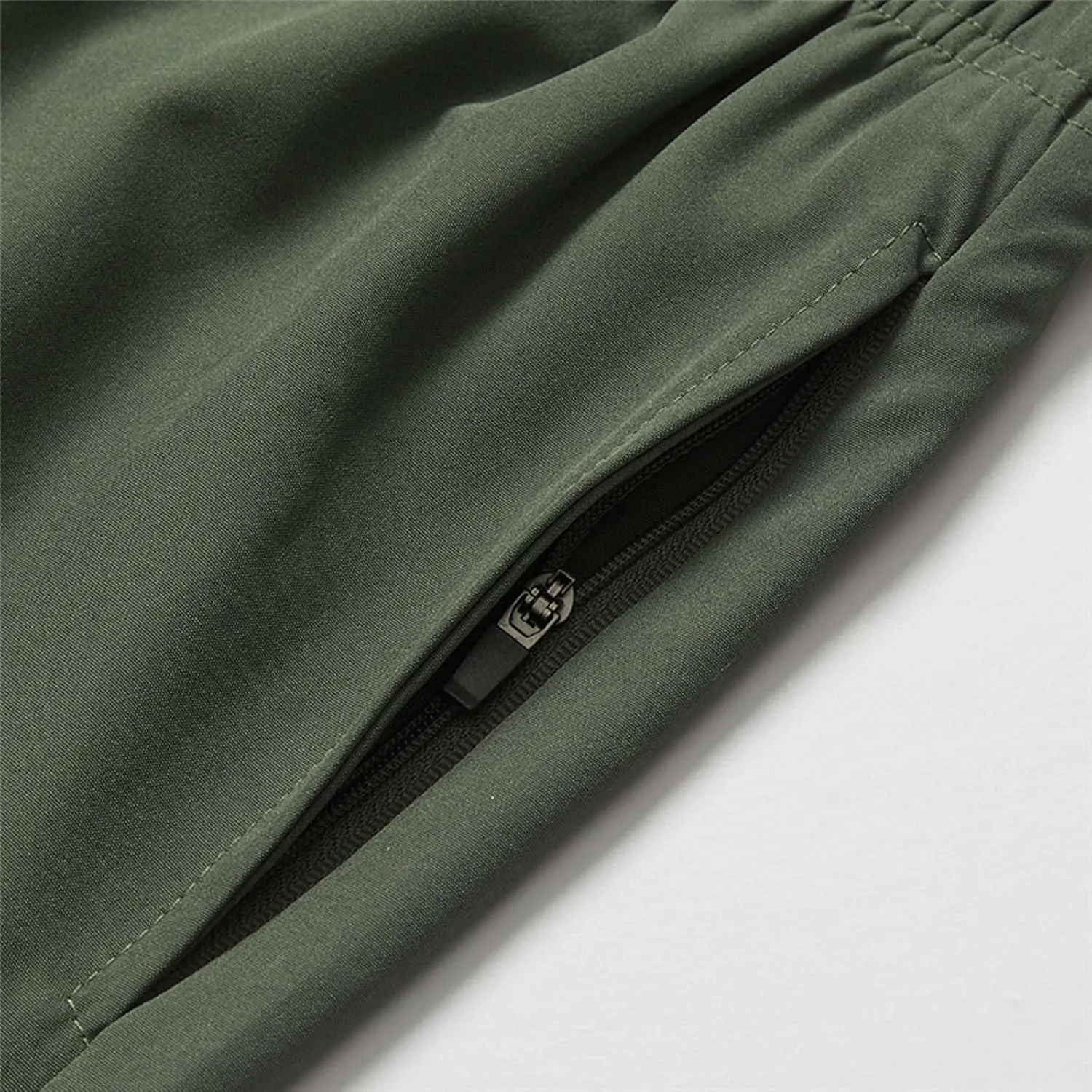 Men's 2 in 1 Workout Running Shorts Lightweight Quick Dry Training Active Yoga Gym 5"" Short with Zipper Pockets