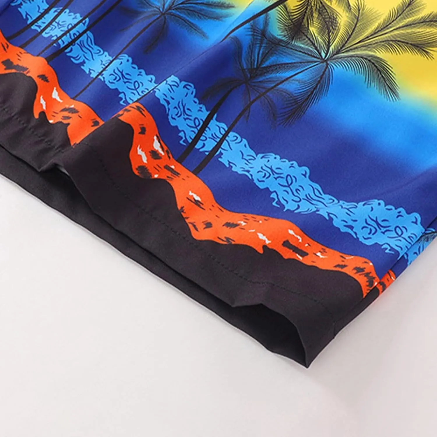 Mens Athletic Casual Shorts Quick Dry Graphic Swimwear Workout Beach Shorts Summer Cool Shorts with Pockets