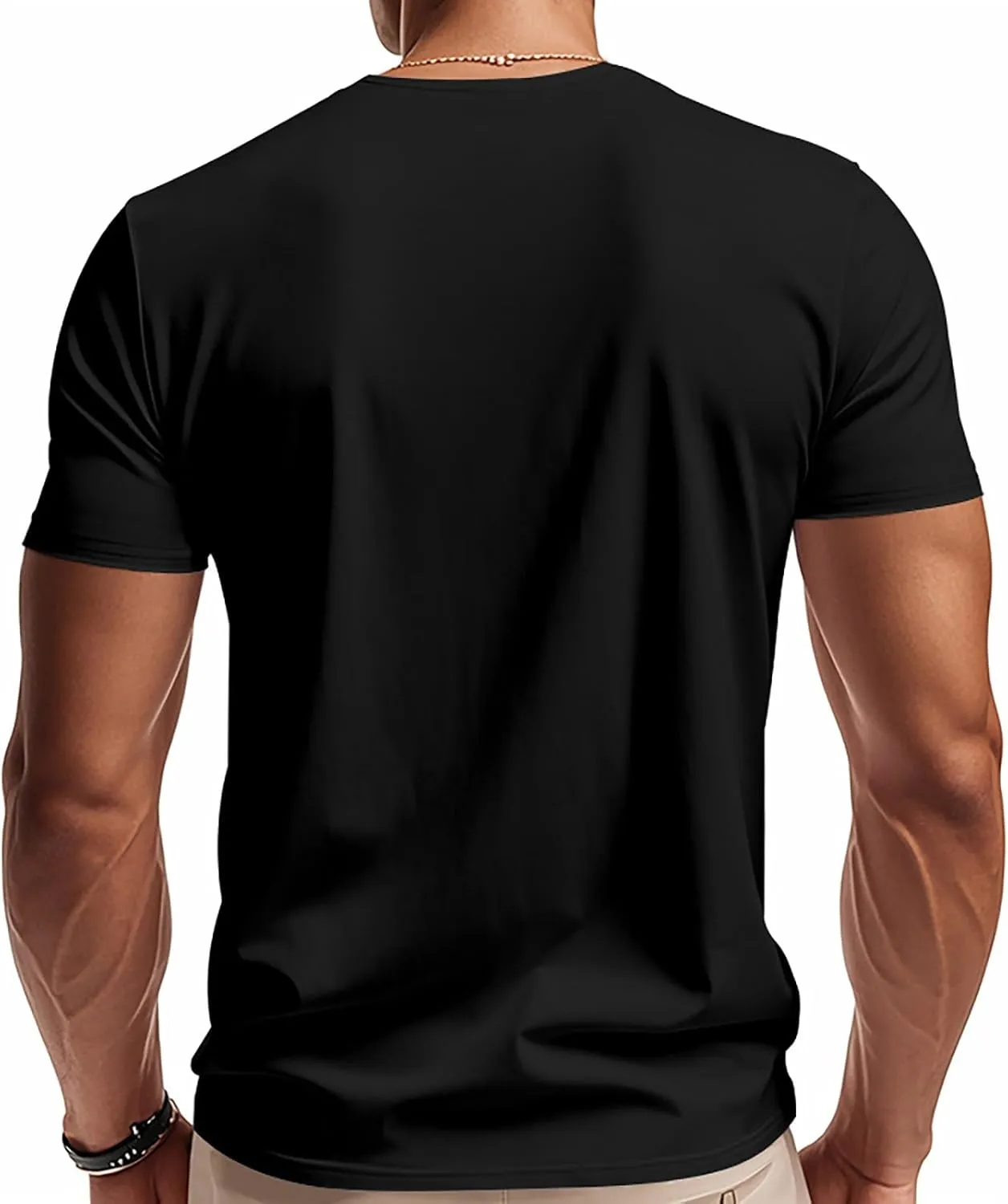 Mens Big and Tall V Neck T Shirts Relaxed Fit Sports Workout Fitness Tee Shirt Summer Streetwear Athletic Hiking Tops