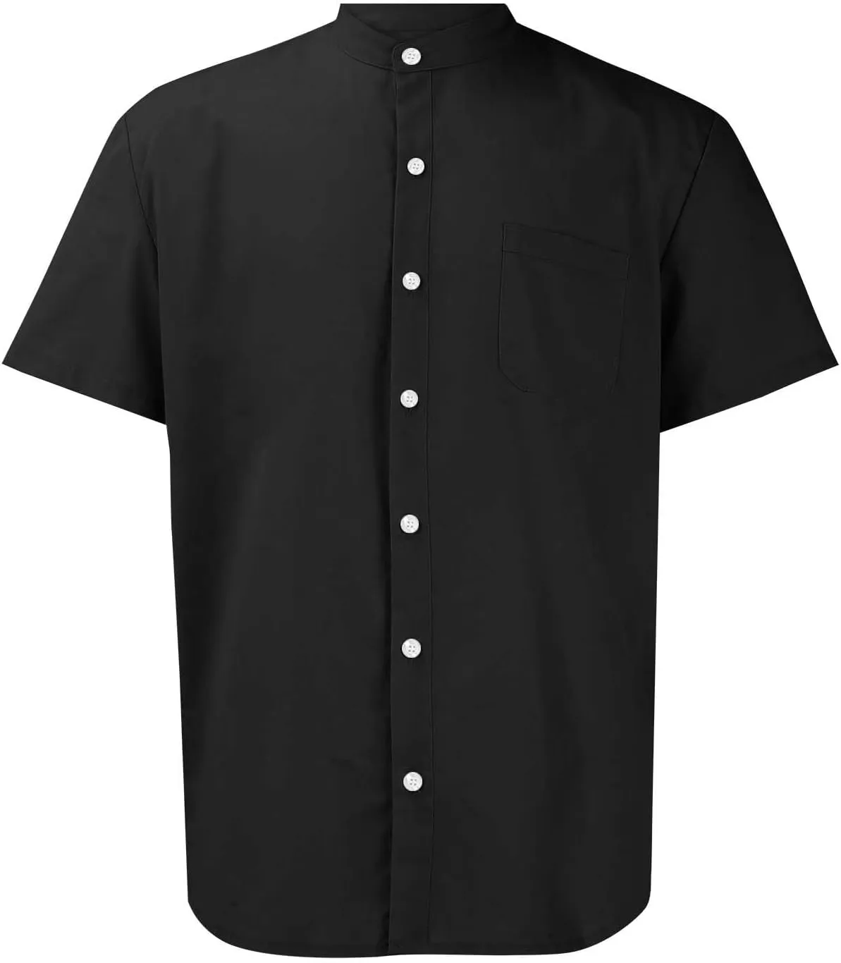 Men's Button Down Shirts Summer Casual Big and Tall Short Sleeve Beach Shirt Quick Dry Pocket Dress Chambray Blouse