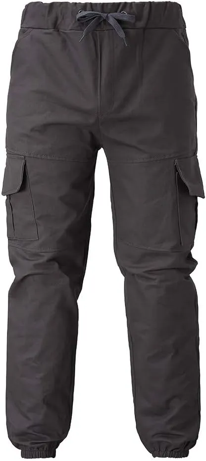 Men's Cargo Pants Casual Drawstring Multi-Pocket Solid Work Tie Feet Trousers Relaxed Fit Lightweight Sweatpants
