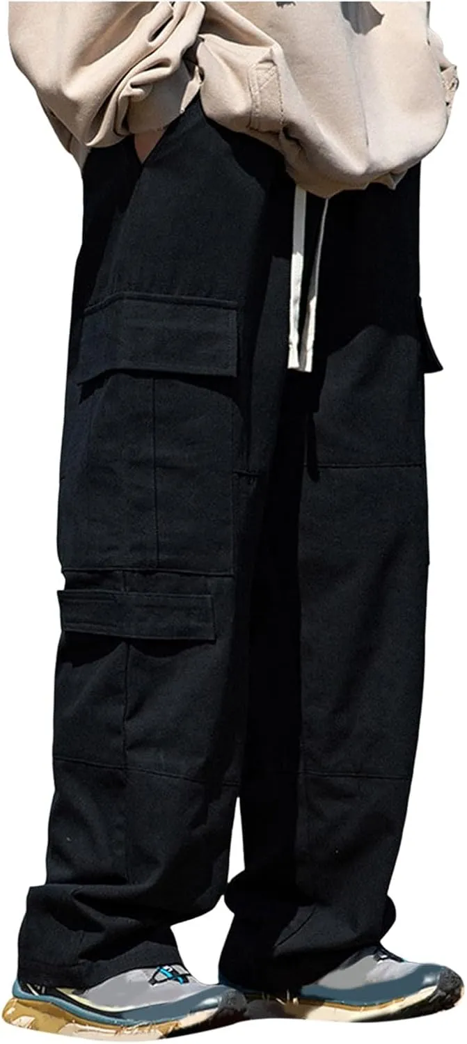 Men's Cotton Cargo Pants Multi-Pocket Trousers for Trekking Elastic Men's Pants Men's Twill Relaxed Fit Cargo Pant