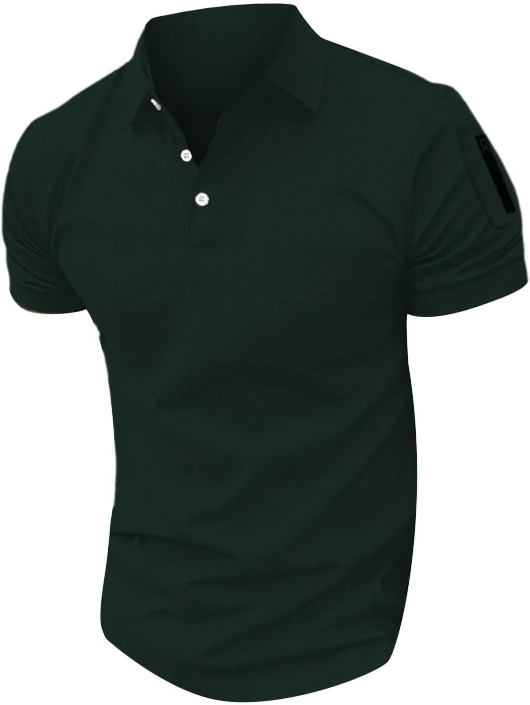 Men's Golf Polo Shirts Stylish Striped Texture Short Sleeve Smart Dress T-Shirt Athletic Polos Casual Collared Shirt