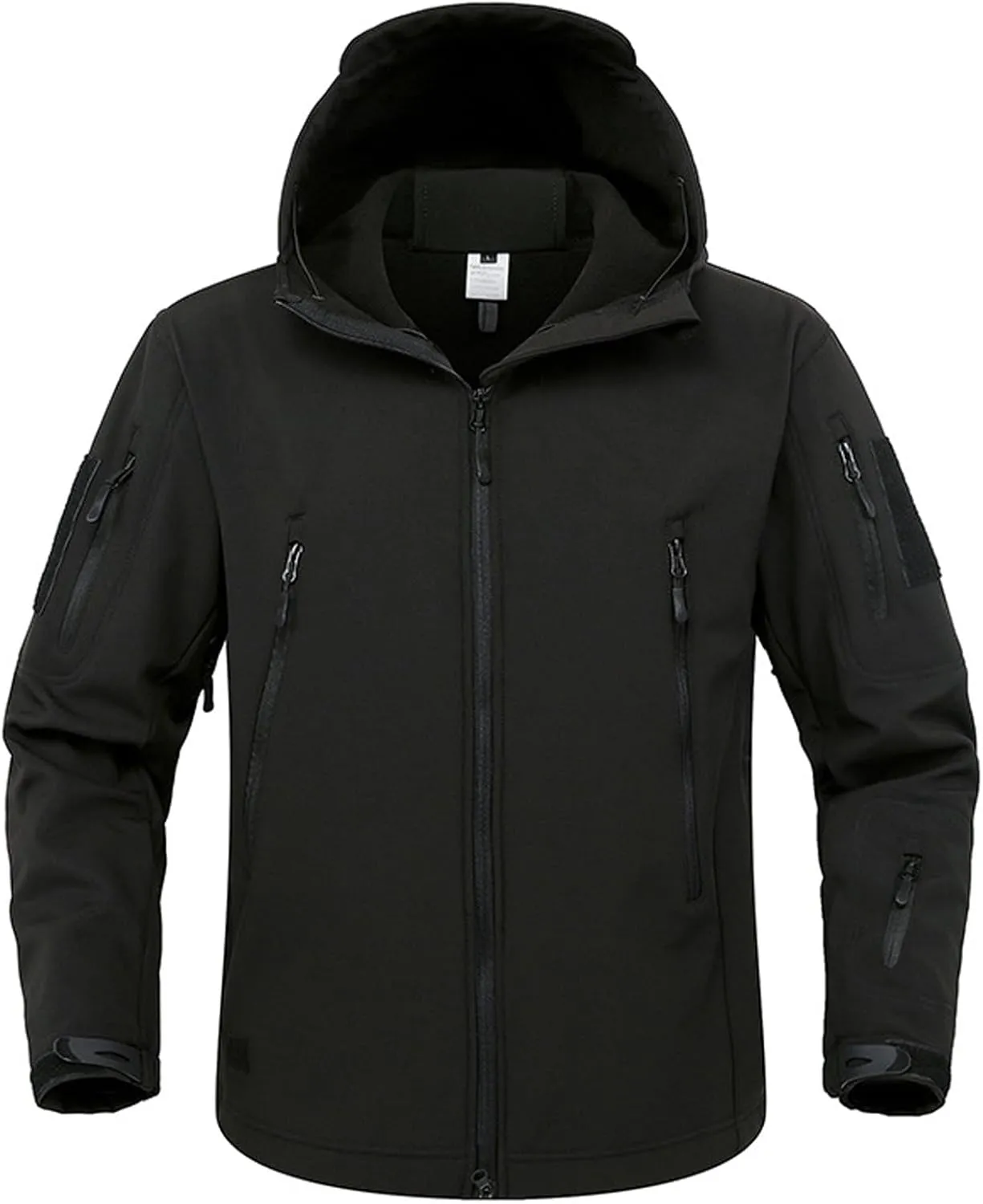 Men's Hooded Rain Jackets 2024 Fall Winter Waterproof Warm Fleece Coats Long Sleeve Windbreaker Jackets With Pockets