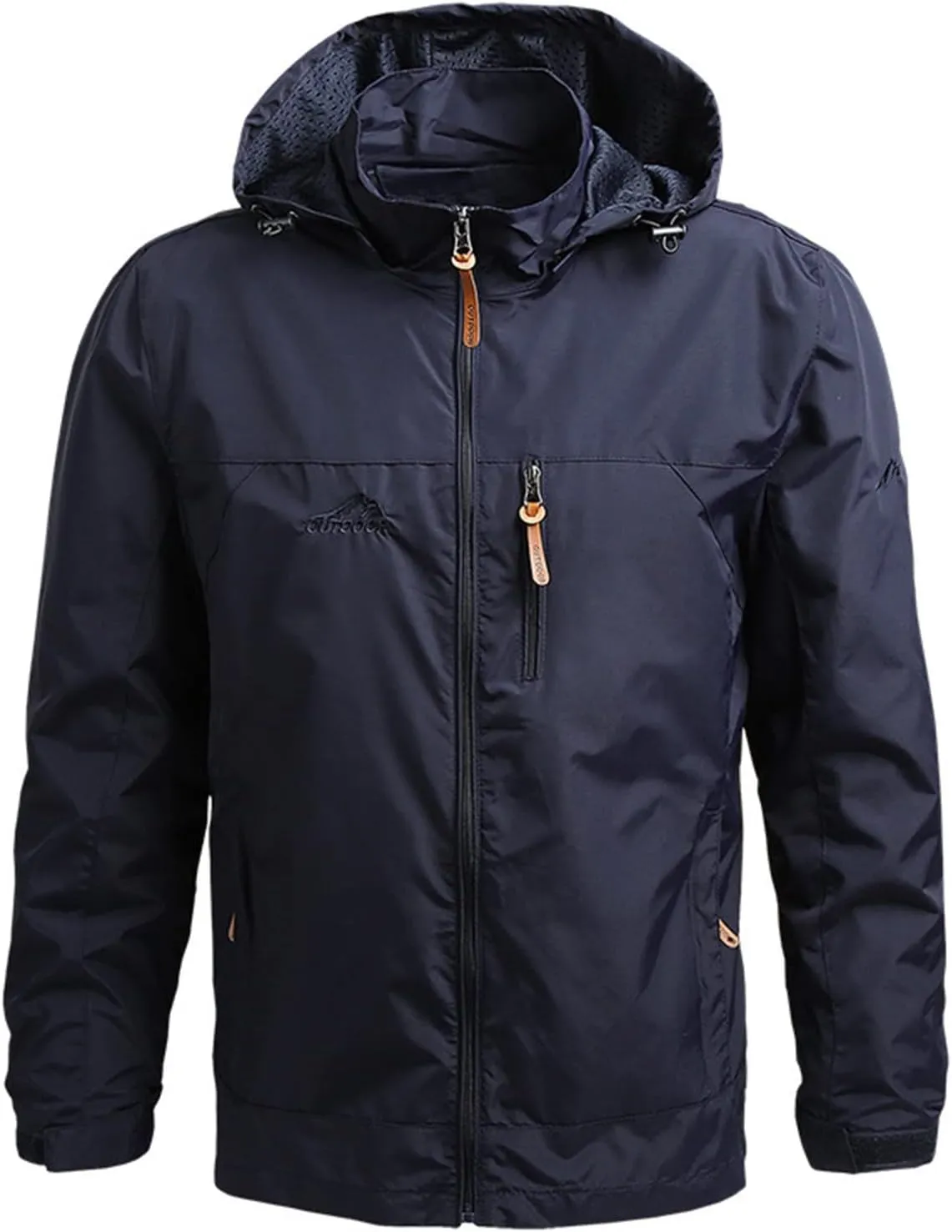 Men's Jacket Rain Windbreaker Cycling Running With Hood Lightweight Jackets, M-5XL