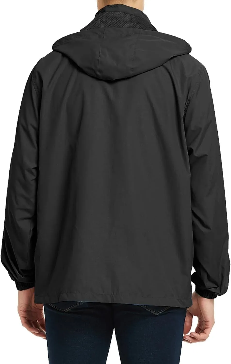 Mens Lightweight Rain Jacket Hooded Windbreaker Jacket Windbreaker Waterproof with Pockets