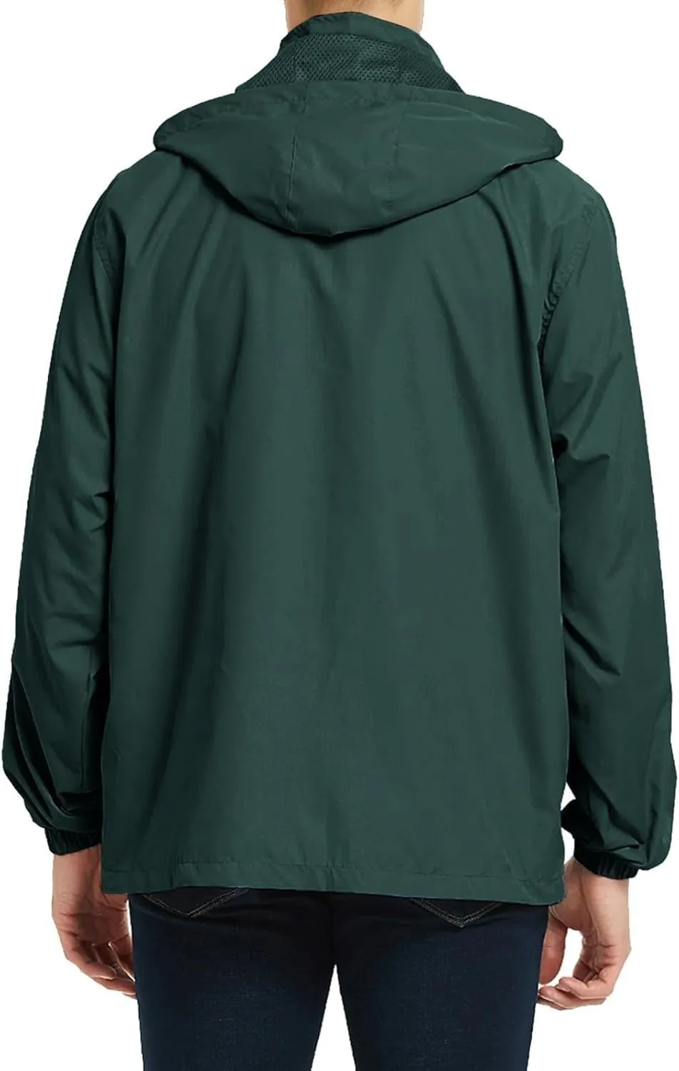 Mens Lightweight Rain Jacket Hooded Windbreaker Jacket Windbreaker Waterproof with Pockets