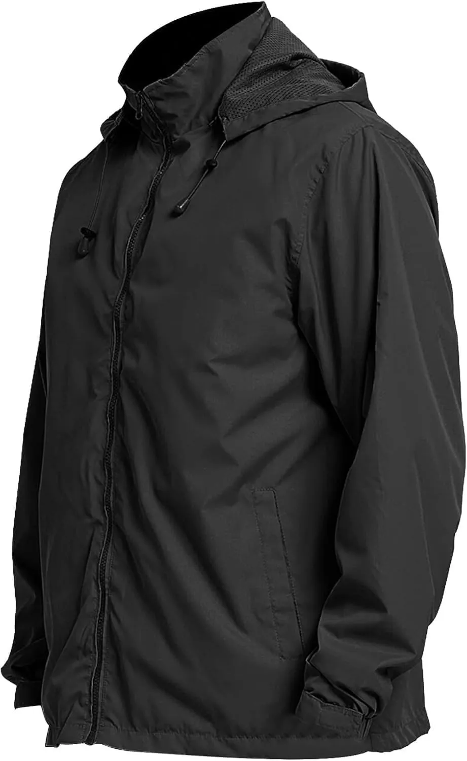 Mens Lightweight Rain Jacket Hooded Windbreaker Jacket Windbreaker Waterproof with Pockets