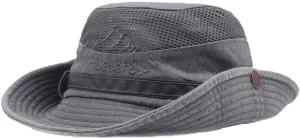 Mens Mesh Embroidery Roll Up Wide Brim Sun Hats Vintage Cotton Fedora Panama Hat Fishing Hat Climbing Bucket Hat
