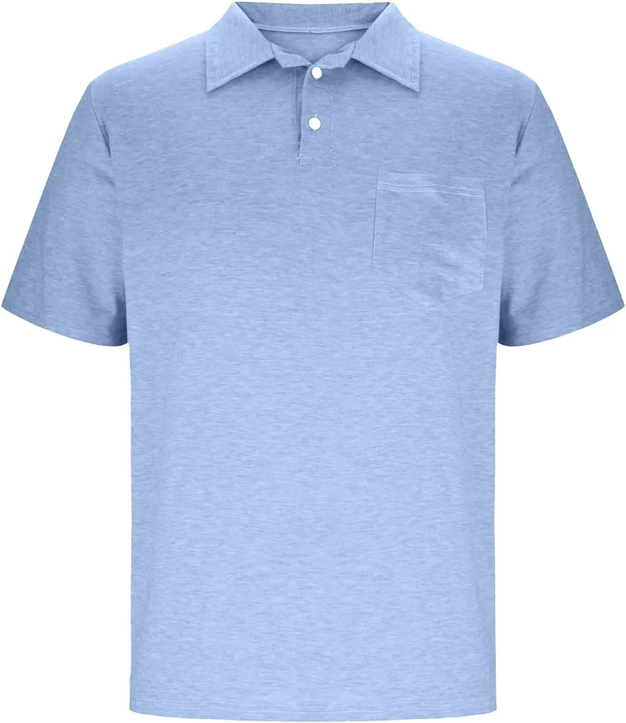 Men's Pique Polo Shirts Trendy Short Sleeve Quick Dry Performance Golf Shirt Summer Daily Casual Colalred T-Shirts