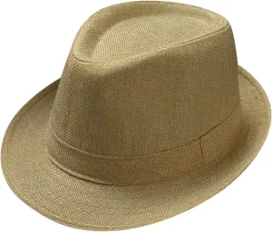 Men's Plaid Fedora with Solid 𝐁and Short Brim Classic Vintage Fedora Bucket Hat Checkered Panama Hat for Men 2024