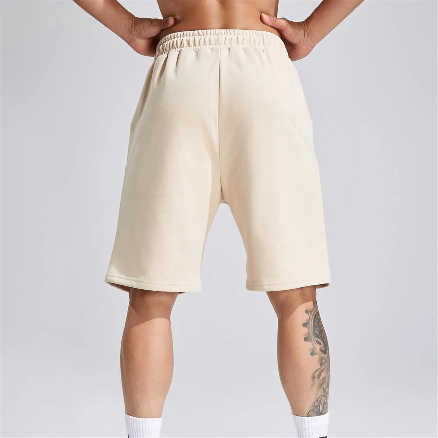 Mens Relaxed Fit Basketball Athletic Shorts Drawstring Elastic Waist Quick Dry Gym Workout Jogging Running Shorts