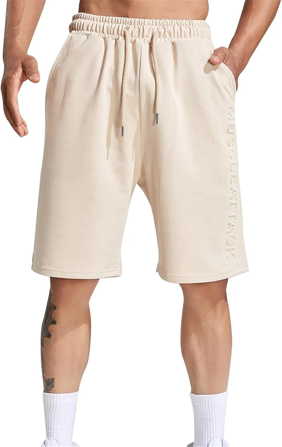 Mens Relaxed Fit Basketball Athletic Shorts Drawstring Elastic Waist Quick Dry Gym Workout Jogging Running Shorts