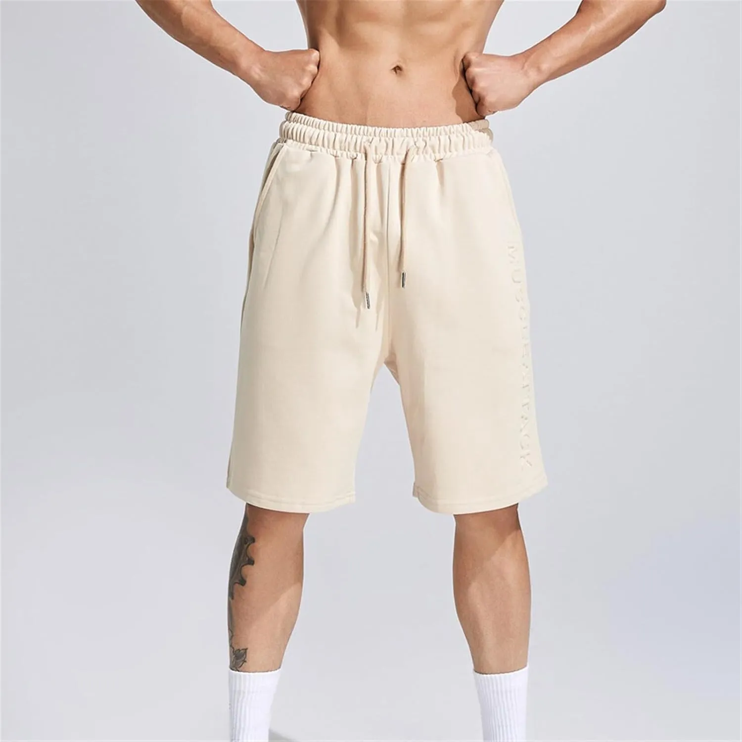 Mens Relaxed Fit Basketball Athletic Shorts Drawstring Elastic Waist Quick Dry Gym Workout Jogging Running Shorts