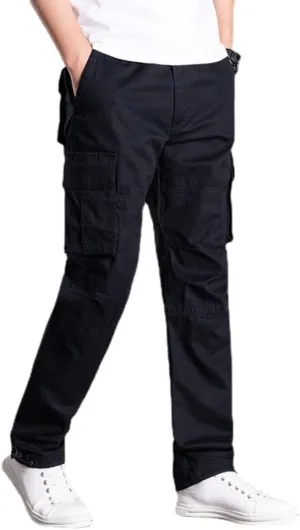 Men's Ripstop Relaxed-Fit Cargo Pants?Multi Pocket Combat Work Pants?Hiking Work Trousers