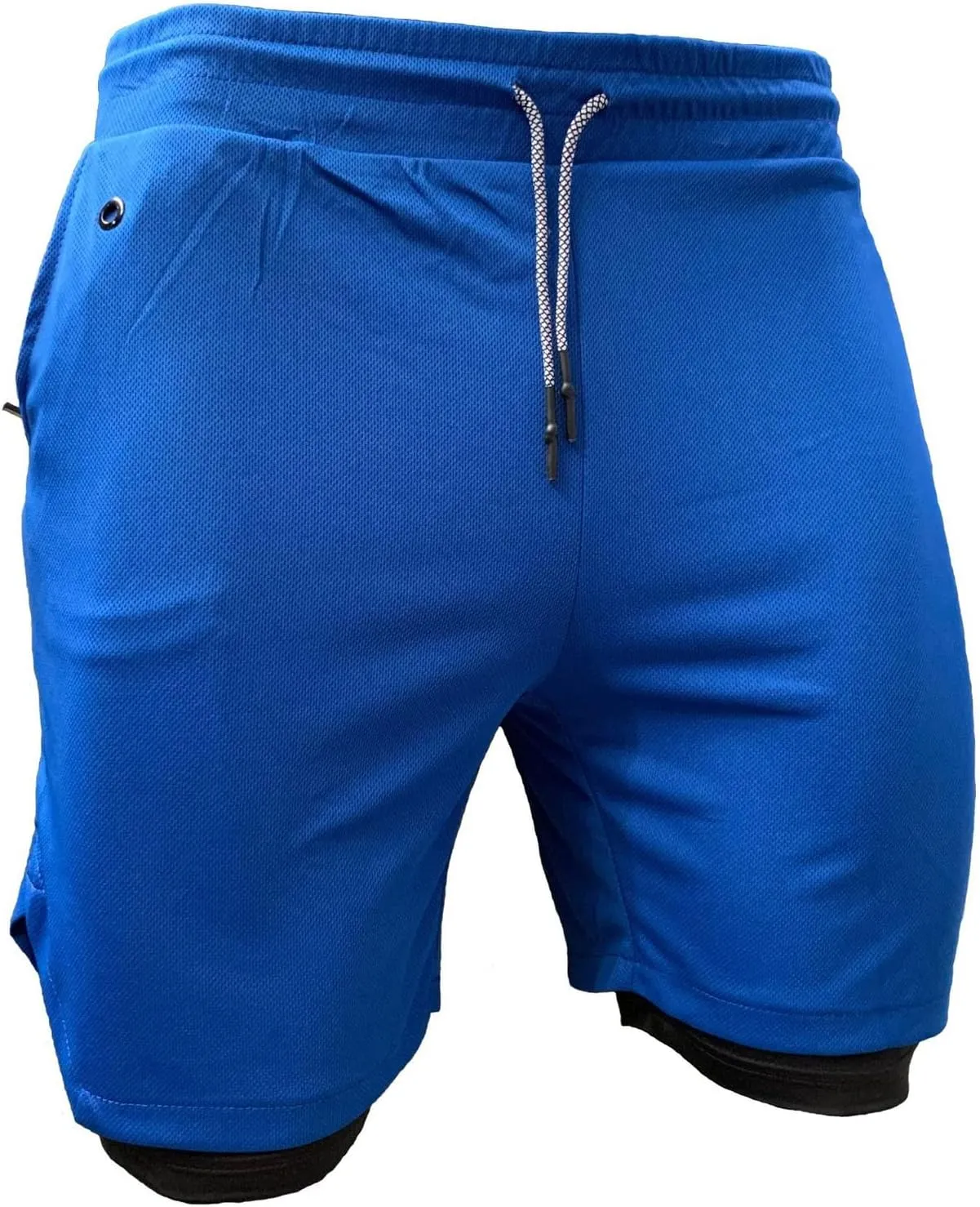 Men's Running Shorts Mesh Gym Athletic Workout Shorts for Men 2 in 1 Quick Dry Sports Shorts with Liner and Pockets