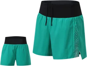 Men's Running Shorts Quick Dry Breathable Workout Pants with Liner Stretch Drawstring Waist Workout Athletic Shorts