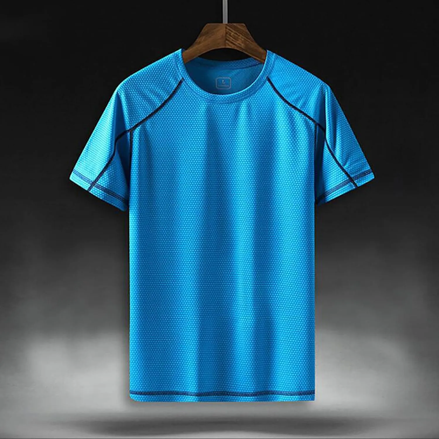 Men's Running Workout Shirts Short Sleeve Quick Dry Athletic T-Shirts Gym Sport Fitness Training Sweat Shirt Moisture