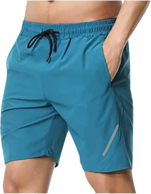 Mens Shorts Athletic Casual Drawstring Stretch Waist Shorts Quick Dry Running Workout Shorts with Pockets