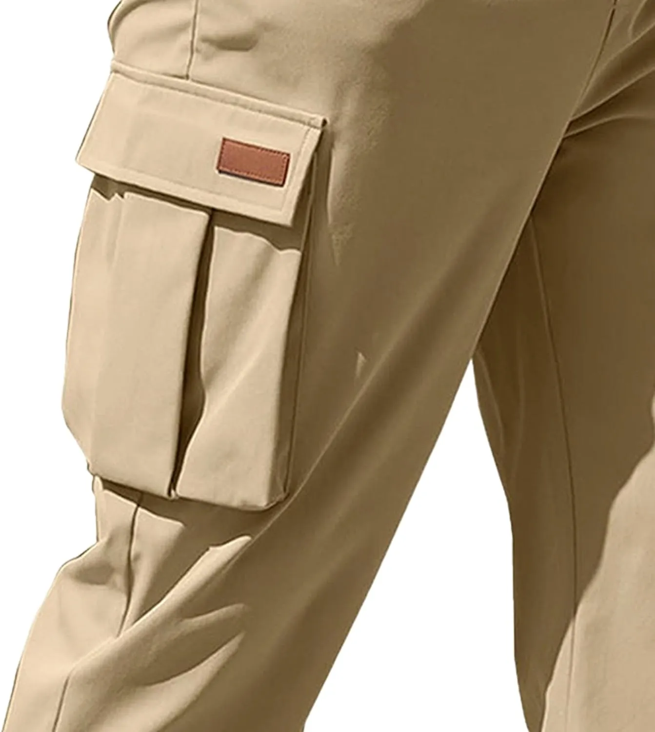 Men's Straight Leg Stylish Cargo Pants Relaxed Fit Work Military Pants Multipocket Hiking Outdoor Trousers