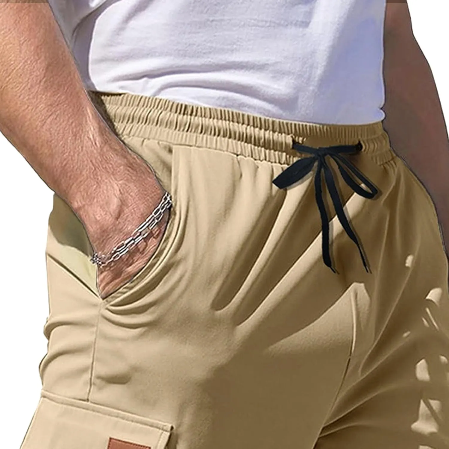 Men's Straight Leg Stylish Cargo Pants Relaxed Fit Work Military Pants Multipocket Hiking Outdoor Trousers