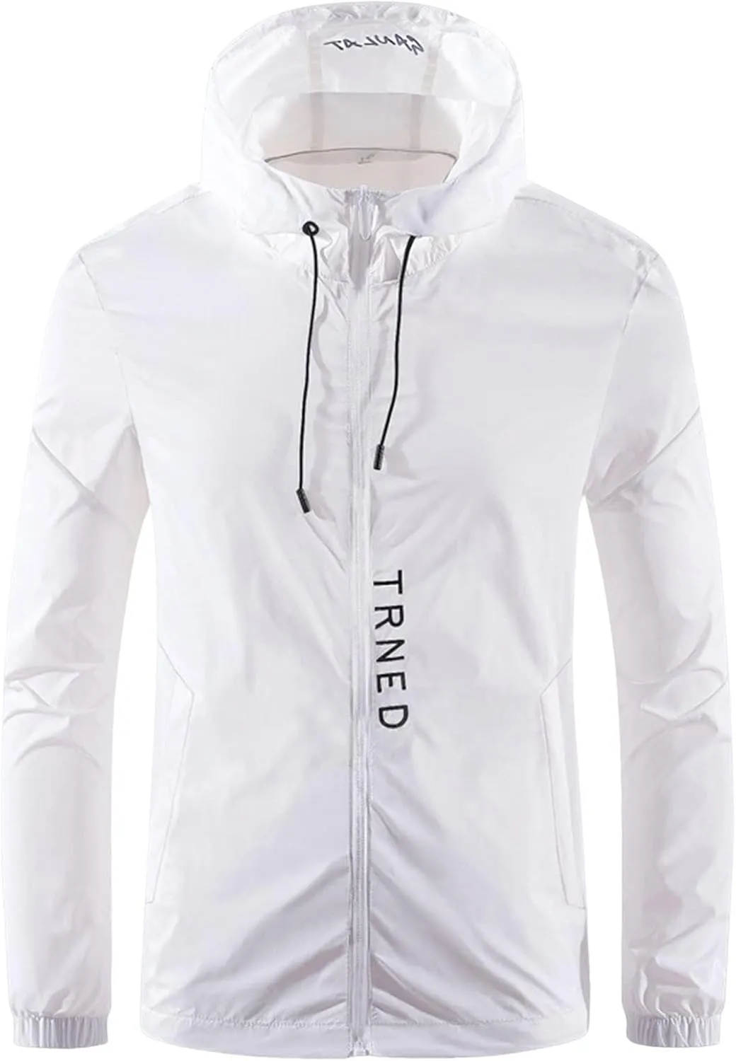 Mens Sun Protection Jacket Ultra-Light Thin Breathable Full Zip Hoodie Hiking Fishing Outdoor Quick Dry Shirt