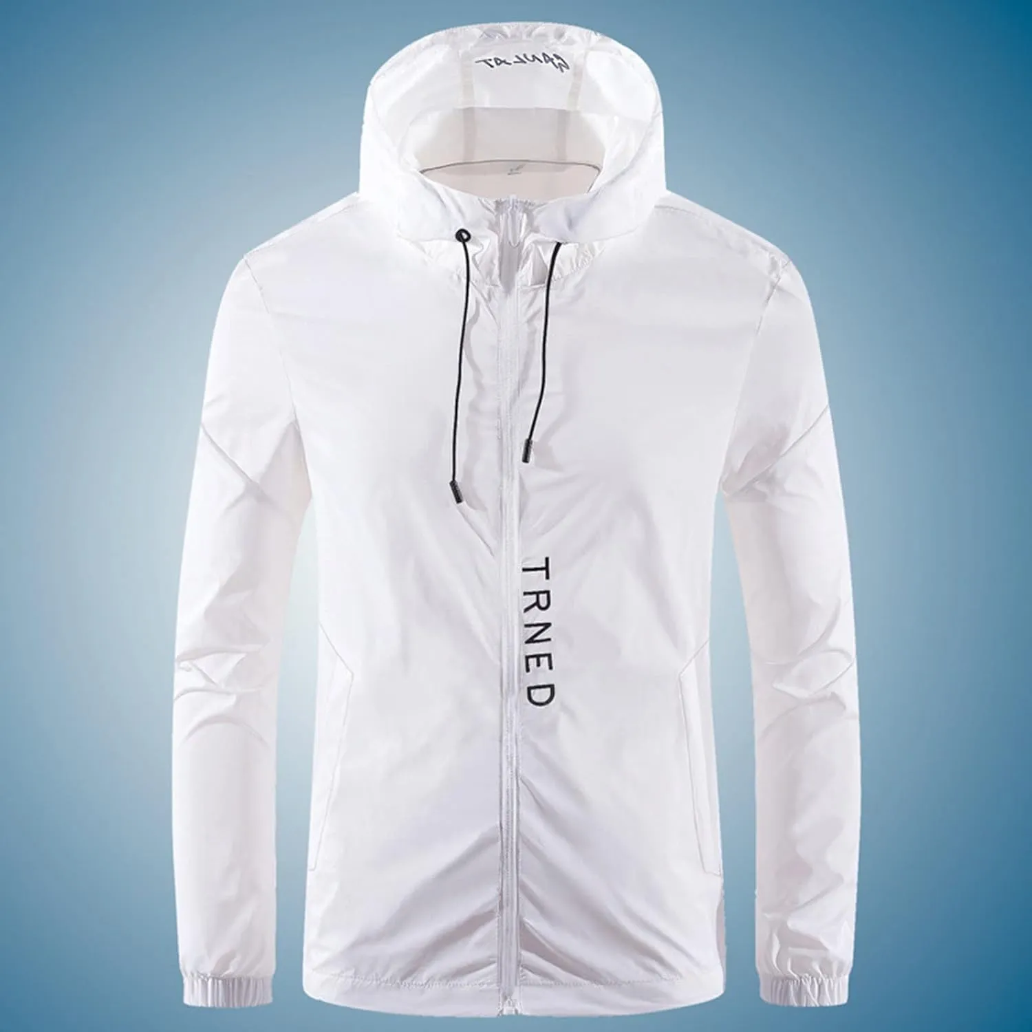 Mens Sun Protection Jacket Ultra-Light Thin Breathable Full Zip Hoodie Hiking Fishing Outdoor Quick Dry Shirt