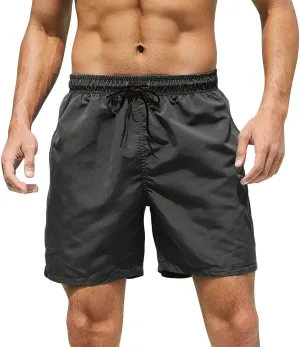 Men's Sweat Shorts Athletic Shorts 7 Inch Workout Gym Running Elastic Waist Drawstring Quick Dry Beach Shorts