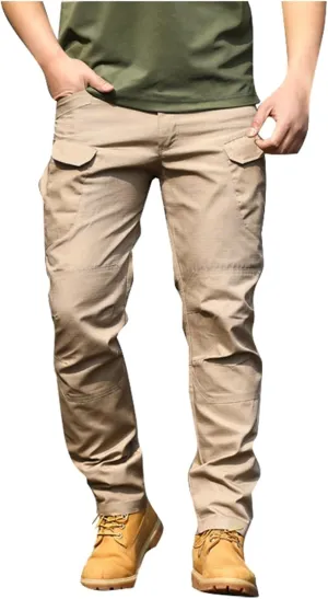 Mens Tactical Cargo Pants Work Hiking Pants Lightweight Outdoor Pants with Multi Pockets Relaxed Fit Camo Cargo Pants