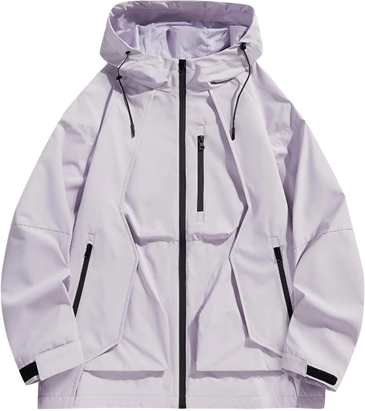 Mens Waterproof Rain Jacket Outdoor Softshell Hiking Jacket Oversized Hooded Rain Coat Windbreaker Warm Fall Clothes