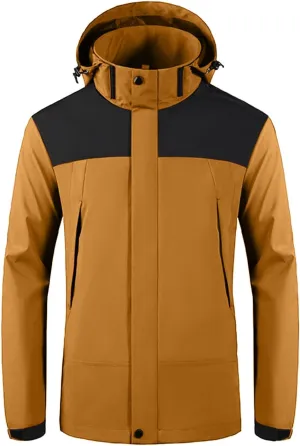 Mens Waterproof Rain Jackets For Business Casual Outdoor Softshell Jacket Windbreaker Fall Fashion Hooded Rainoats