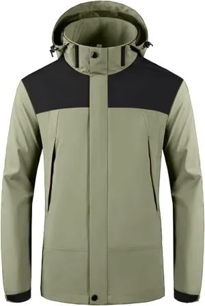 Mens Waterproof Rain Jackets For Business Casual Outdoor Softshell Jacket Windbreaker Fall Fashion Hooded Rainoats