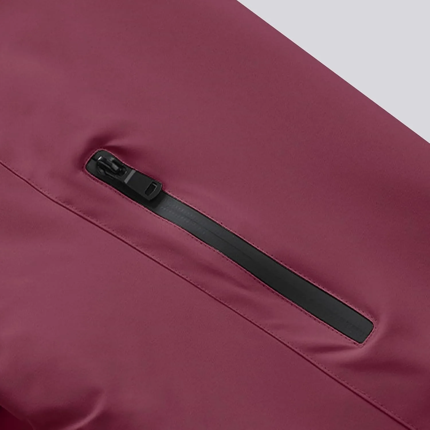 Men's Windbreaker Hooded Rain Jacket Outdoor Sports Fall Fashion Zipper Pocket Long Sleeves Hiking Raincoat Outwear