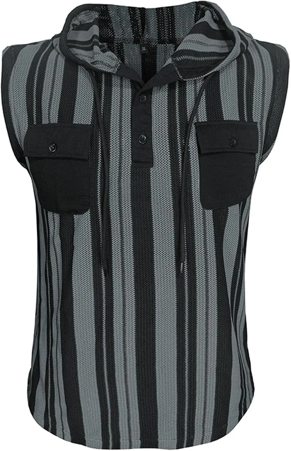 Mens Workout Hoodies Tank Tops Casual Athletic Striped Gym Bodybuilding Muscle Cut Off Shirts Sport Active Tee Tops
