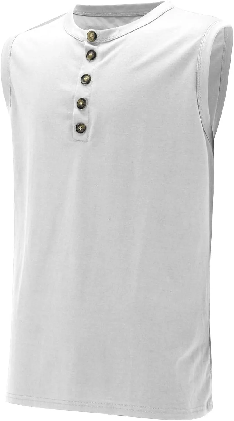 Men's Workout Tank Tops Athletic Bodybuilding Workout Muscle Cut Off Shirt Moisture Wicking Summer Sleeveless Shirts