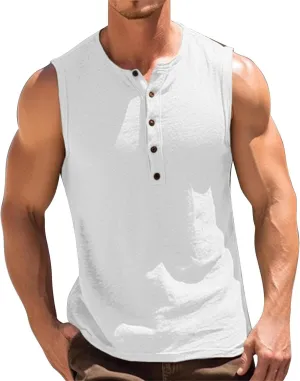 Men's Workout Tank Tops Athletic Bodybuilding Workout Muscle Cut Off Shirt Moisture Wicking Summer Sleeveless Shirts