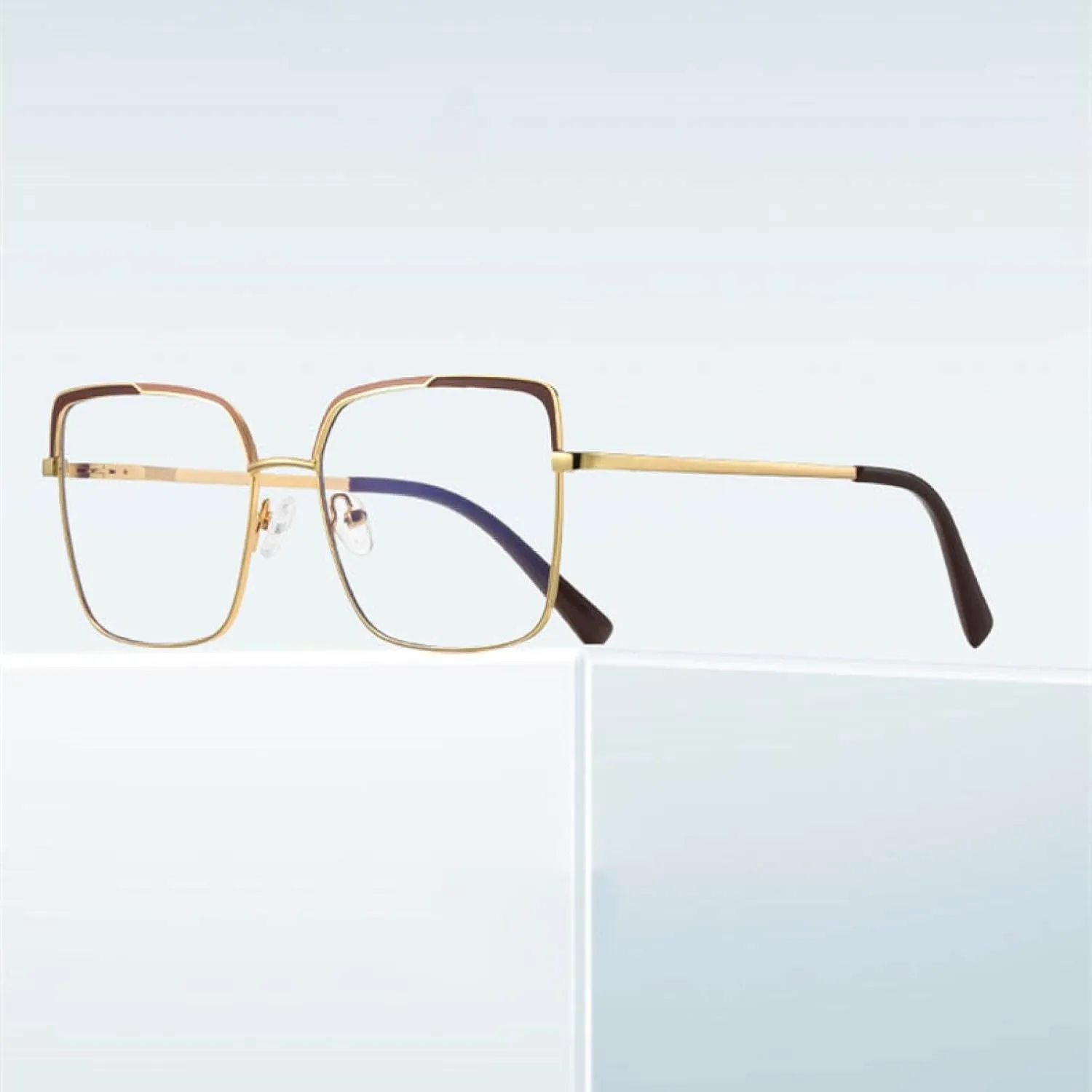Metal Colored Frame Glasses Frame Women's