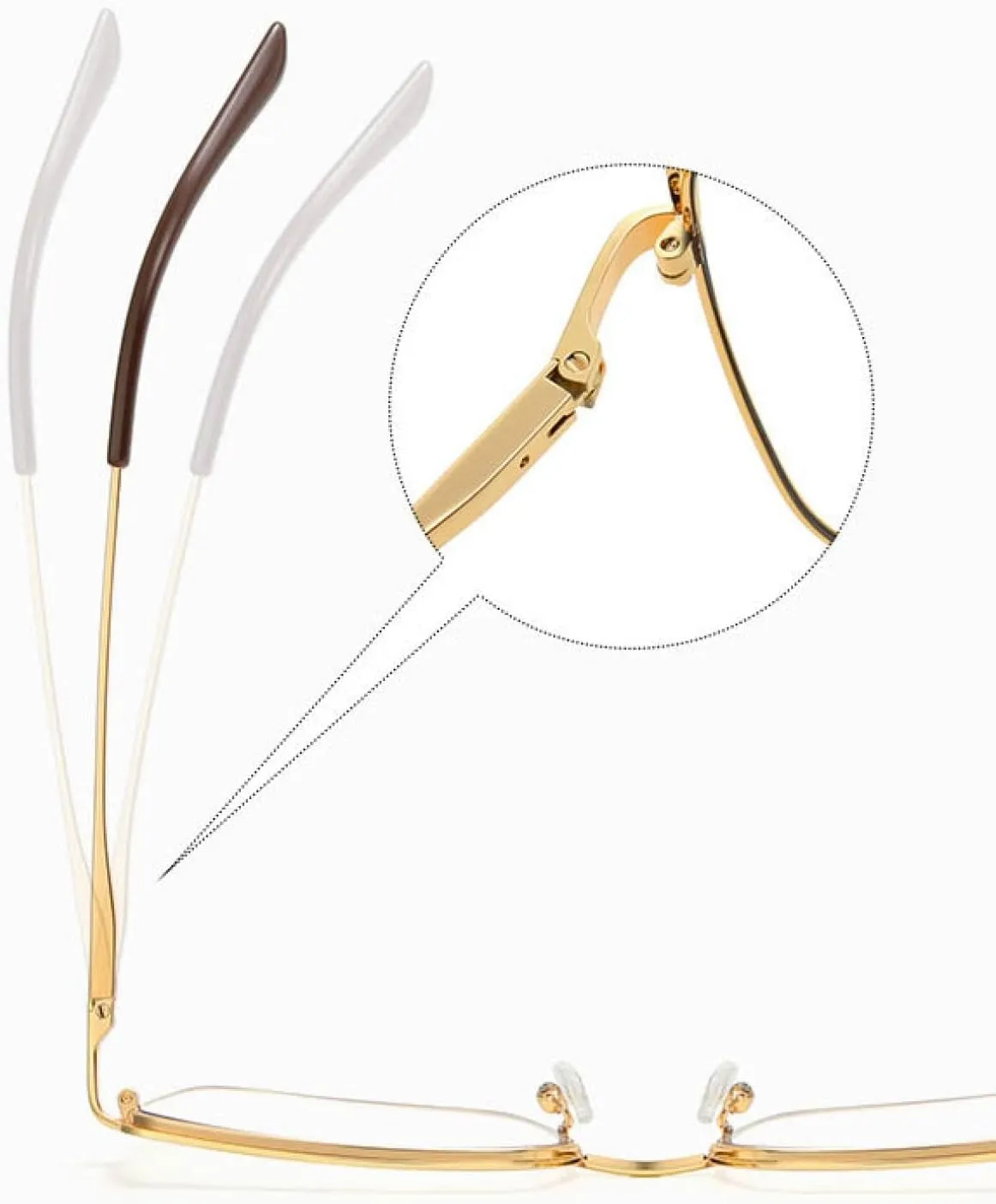 Metal Colored Frame Glasses Frame Women's