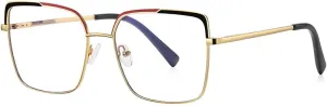 Metal Colored Frame Glasses Frame Women's