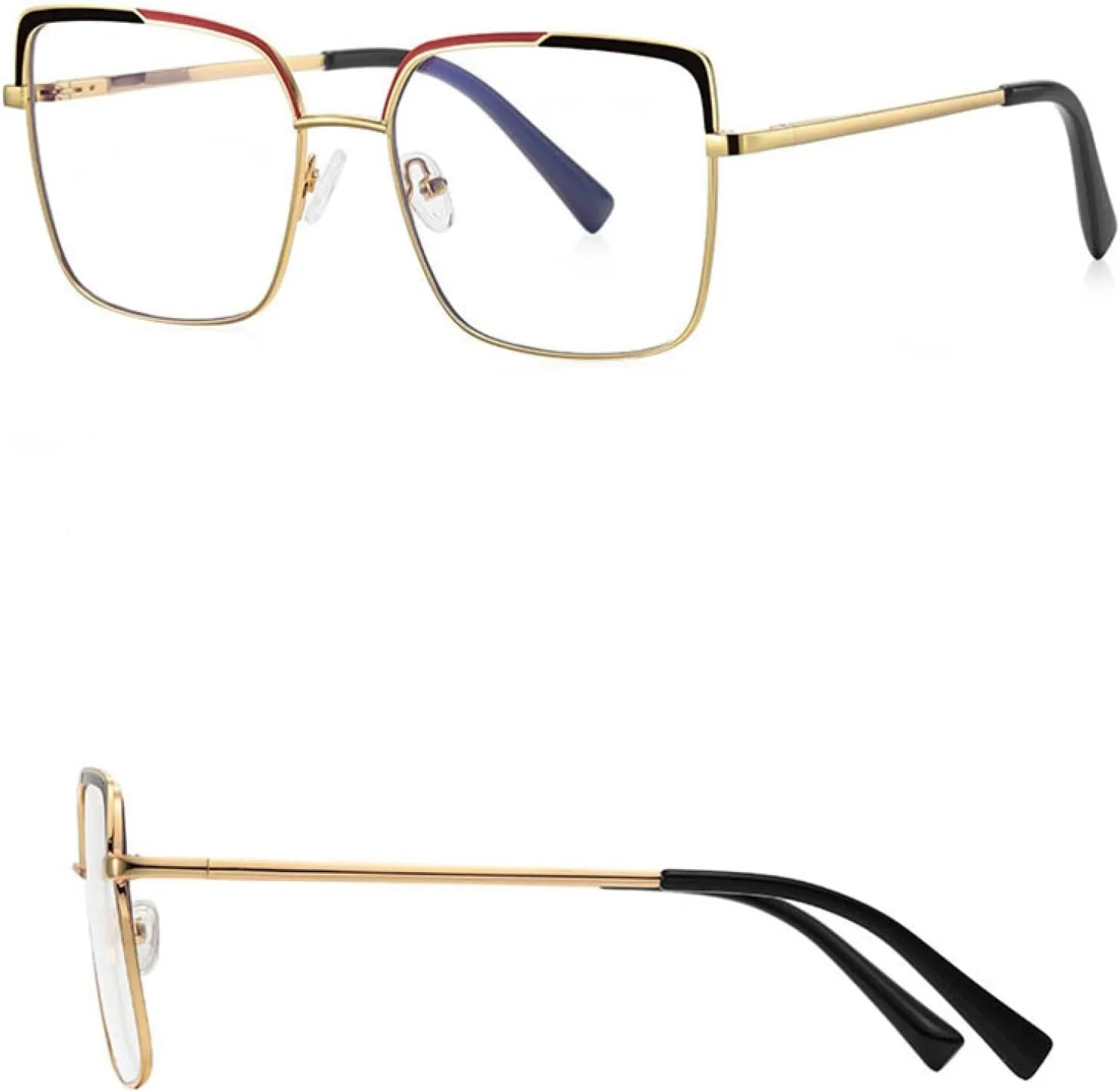 Metal Colored Frame Glasses Frame Women's