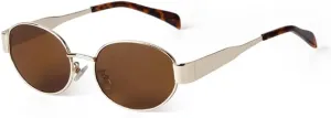 Metal Oval Frame Sunglasses Women Men Round Driving Sun Glasses Clear Lens Shades Male UV400