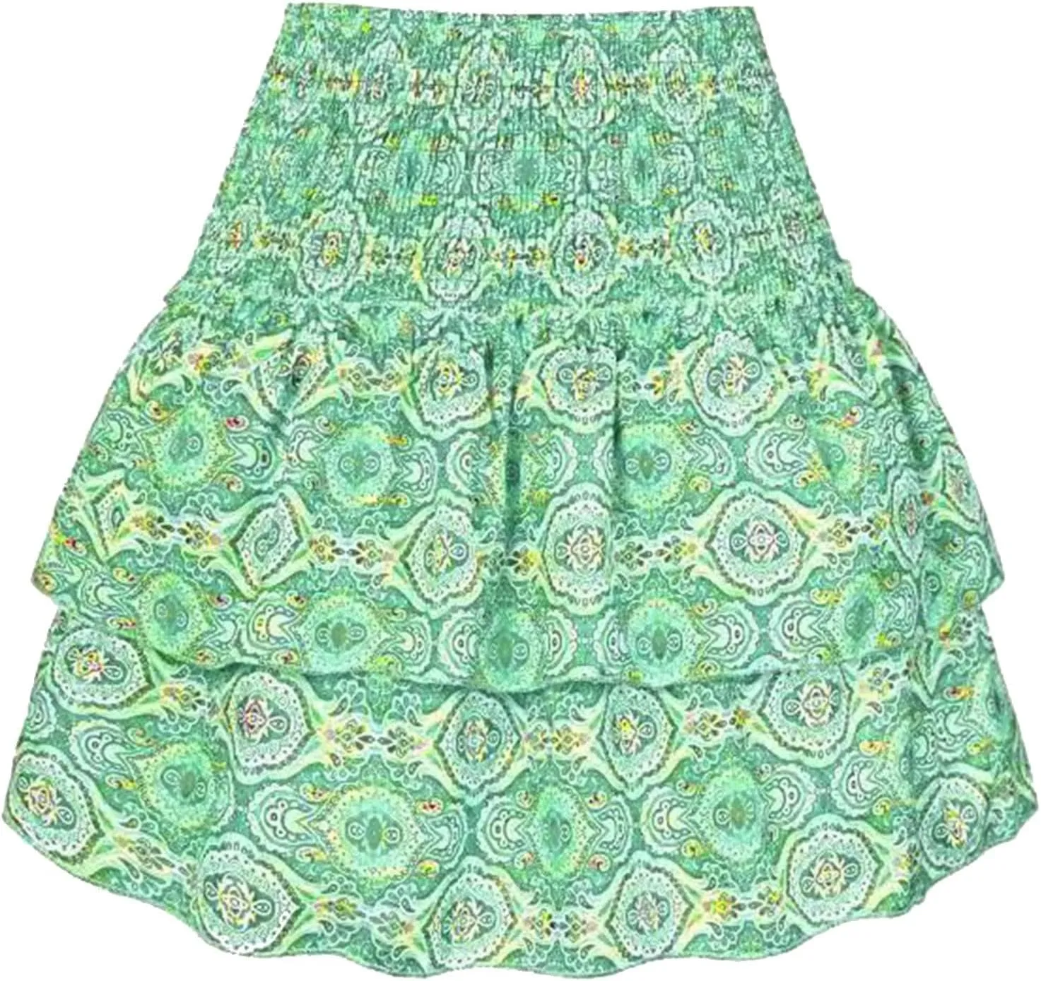 Mini Skirt Womens Sexy Skirt Pleated Skirt Ruffle Printed Skirt Fashion Printed Pleated Flowy Skirt for Women