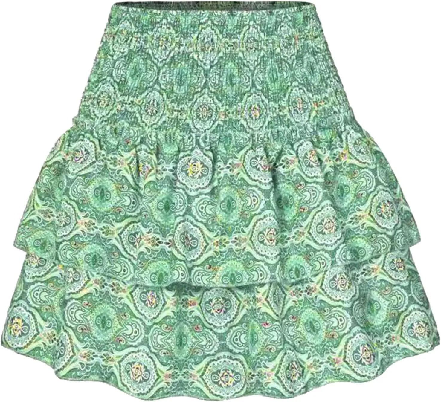 Mini Skirt Womens Sexy Skirt Pleated Skirt Ruffle Printed Skirt Fashion Printed Pleated Flowy Skirt for Women