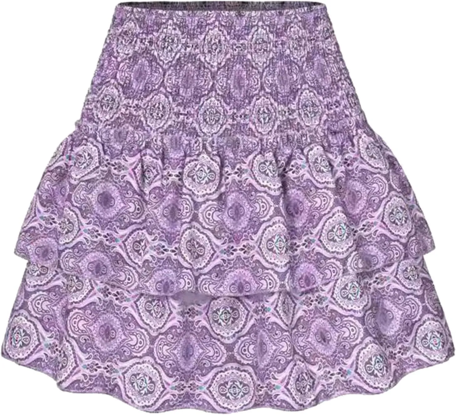 Mini Skirt Womens Sexy Skirt Pleated Skirt Ruffle Printed Skirt Fashion Printed Pleated Flowy Skirt for Women