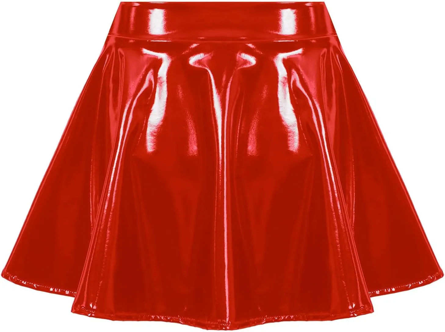 Mini Skirts for Women Ladies Glossy Pleated Short Skirt Large Size Performance Skirt Skirt Skirt Black Skirt for