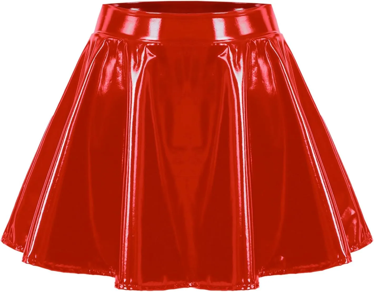 Mini Skirts for Women Ladies Glossy Pleated Short Skirt Large Size Performance Skirt Skirt Skirt Black Skirt for