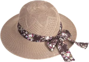 New Imitation Lafite Hat Summer Women Sun Hat Sunshade Big Brim Fisherman Hat Beach Hat Rain Hat Womens (Coffee, A)