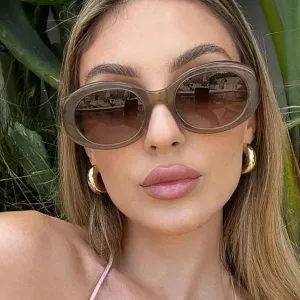 Oval Jelly Color Women Sunglasses Fashion Uv400 Men Trending Gradient