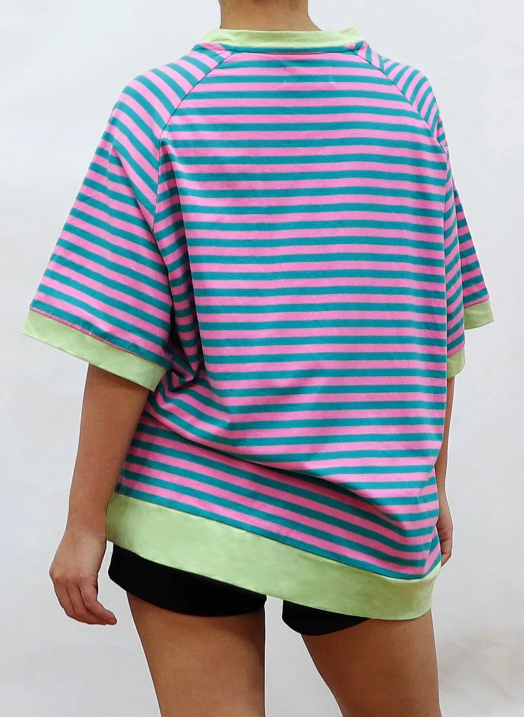 Oversized T-Shirts Striped Crewneck Short Sleeve Casual Tops Loose Blouses Tops for Women Trendy