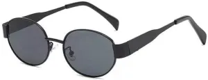 OZPYKAE Retro Metal Oval Sunglasses for Women Men,Trendy Sun Glasses UV Protection Vintage Cat Eye Sunglasses